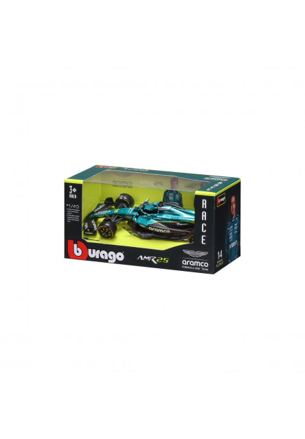 Bburago - RACE Formula F1, Aston Martin AMR25 (2025), #18 Lance Stroll, 1:43
