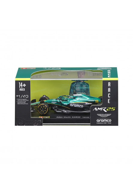 Bburago - RACE F1 v dekoratívnej krabičke, Aston Martin AMR25 (2025), #14 Fernando Alonso, 1:43