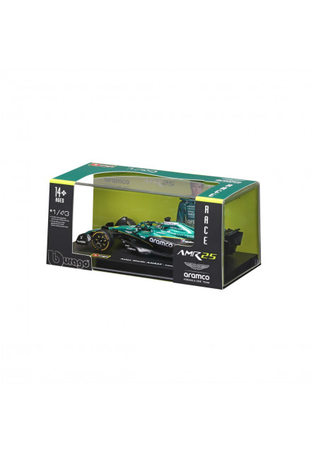 Bburago - RACE F1 v dekoratívnej krabičke, Aston Martin AMR25 (2025), #14 Fernando Alonso, 1:43