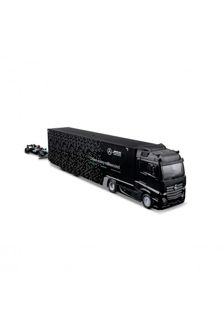 Bburago 1:43 F1 + Semi Truck - Mercedes-AMG Petronas F1 W15 Team Geroge Russell