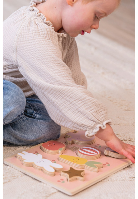Puzzle vkládačka Zajíček a kamarádi