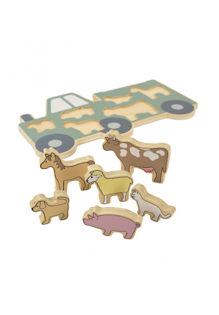 Vkládací dřevěné puzzle Farma