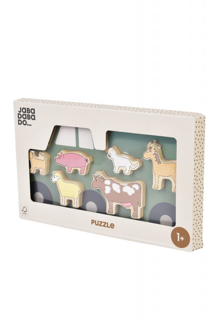 Vkládací dřevěné puzzle Farma
