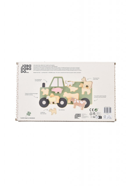Vkládací dřevěné puzzle Farma