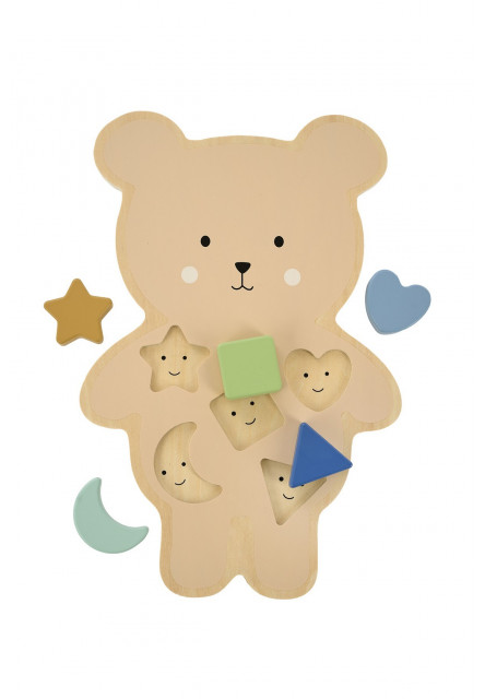 Vkládací dřevěné puzzle Medvídek