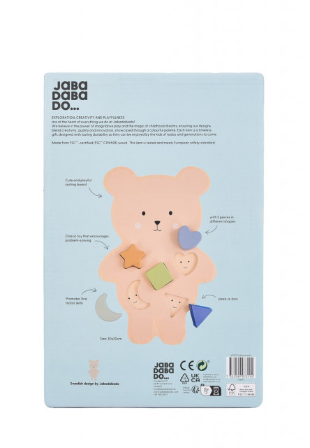 Vkládací dřevěné puzzle Medvídek