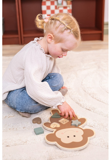 Vkládací dřevěné puzzle Opička