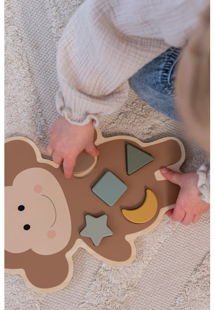 Vkládací dřevěné puzzle Opička