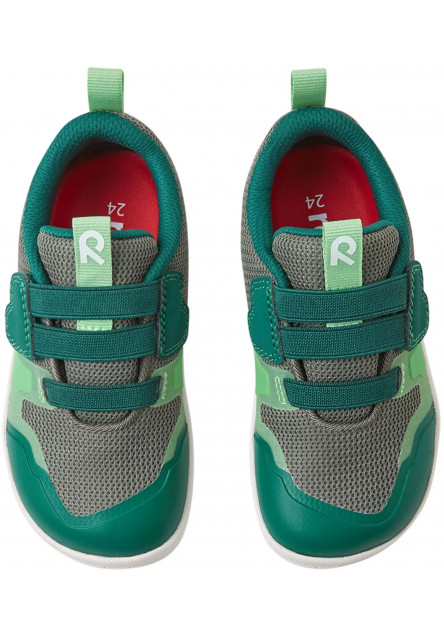 Detské barefoot topánky s membránou Reima Tepastelu - Greyish green
