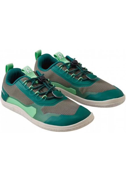 Detské barefoot topánky s membránou Reima Tallustelu - Greyish green