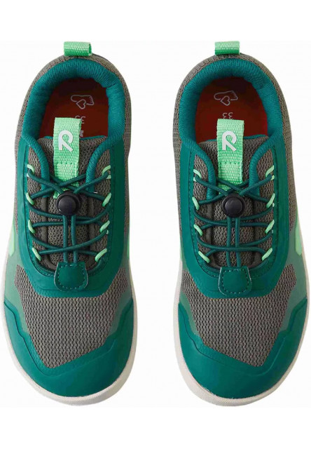 Detské barefoot topánky s membránou Reima Tallustelu - Greyish green