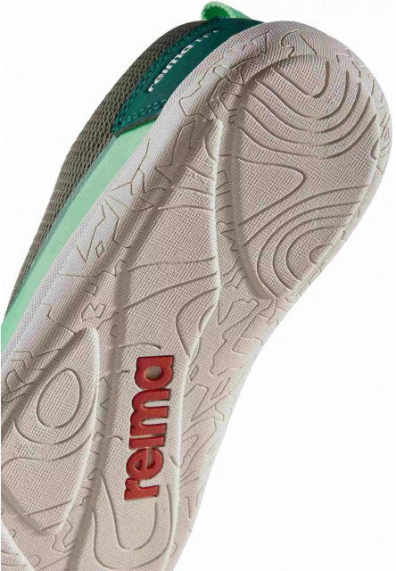 Detské barefoot topánky s membránou Reima Tallustelu - Greyish green