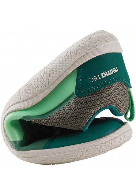 Detské barefoot topánky s membránou Reima Tallustelu - Greyish green