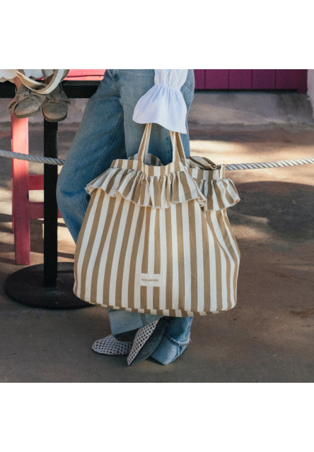 Taška cez rameno Beige Stripe