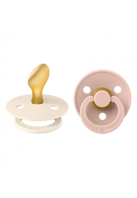 BIBS Colour anatomické cumlíky z prírodného kaučuku 2 ks - veľkosť 1 (Baby Pink / Tango)