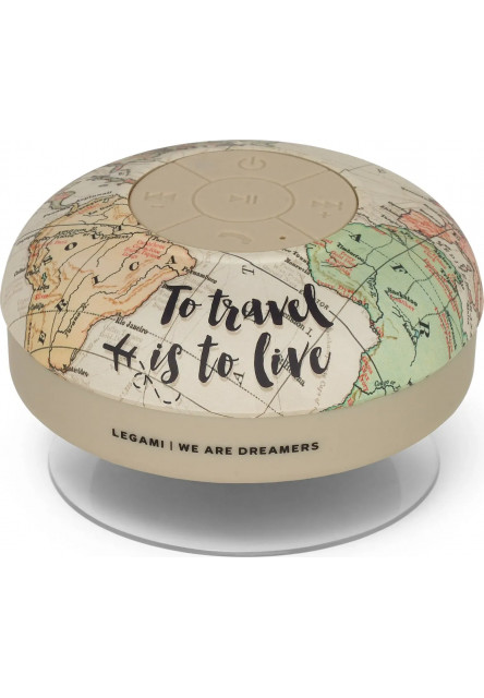 Voděodolný reproduktor do sprchy Legami Singing In The Shower Water Resistant Shower Speaker - Travel
