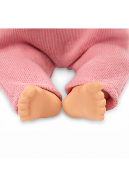 Panenka 35 cm v overalu s čelenkou Pink