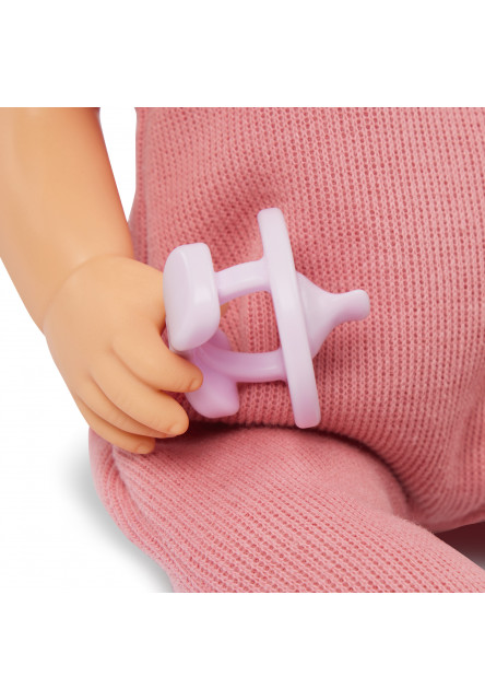 Panenka 35 cm v overalu s čelenkou Pink