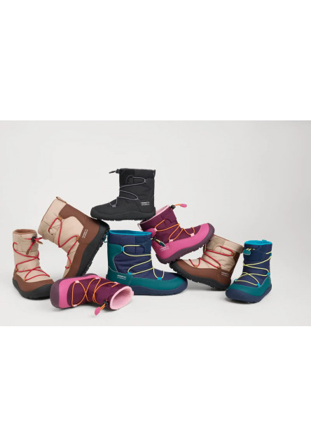 Detské zimné barefoot topánky s membránou Reima Ensilumi Kids - Black