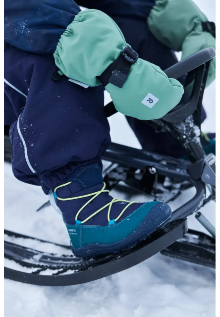 Detské zimné barefoot topánky s membránou Reima Ensilumi Kids - Black