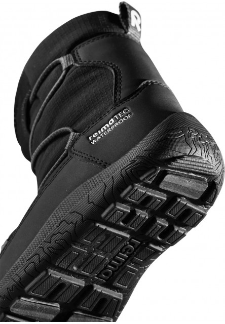 Detské zimné barefoot topánky s membránou Reima Ensilumi Junior - Black