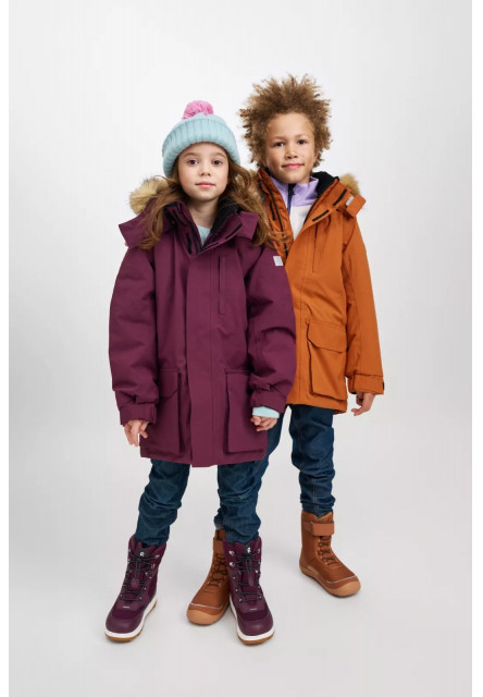 Detské zimné topánky s membránou Reima Talvella Junior - Red Violet