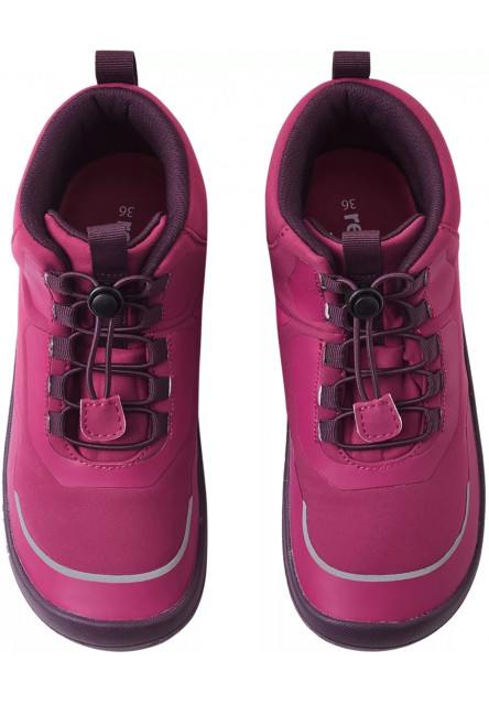 Detské barefoot topánky s membránou Reima Loikkii - Cool Burgundy