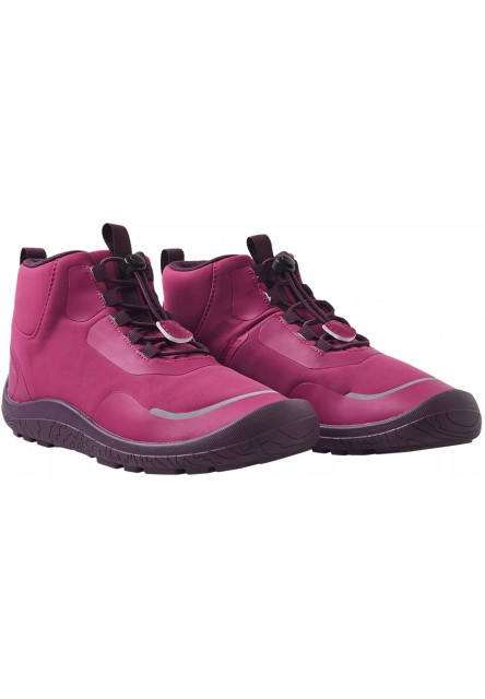 Detské barefoot topánky s membránou Reima Loikkii - Cool Burgundy