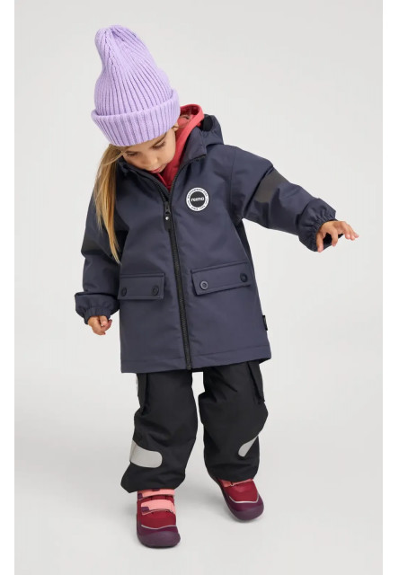 Detské barefoot topánky s membránou Reima Viikari - Soft black