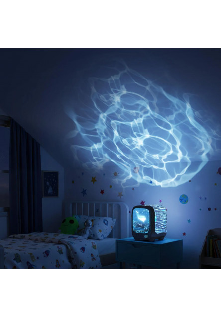 Nočné svetlo a reproduktor MOB Wavy Light - Abyss