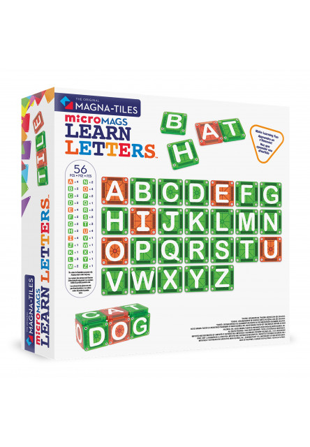 Magnetická stavebnice microMAGS LEARN Letters 56 dílků