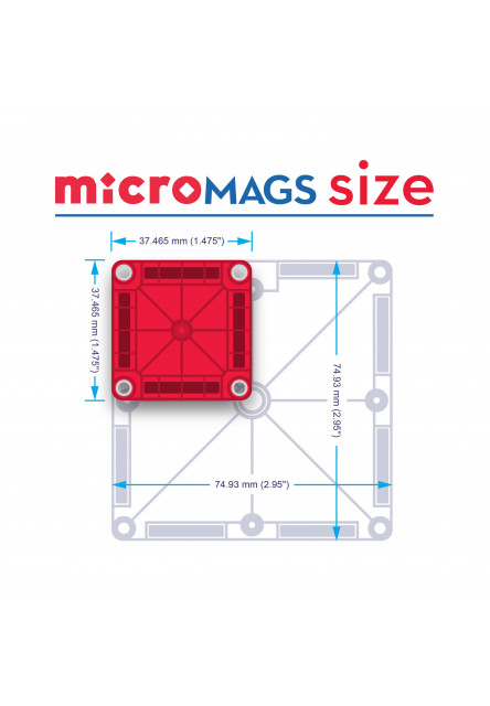 Magnetická stavebnice microMAGS LEARN Letters 56 dílků