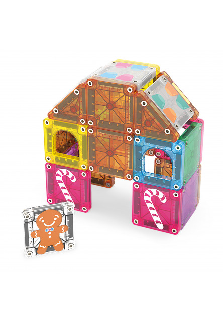 Magnetická stavebnice microMAGS Gingerbread House Travel Set 24 dílů
