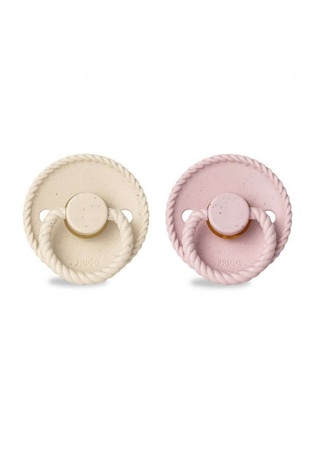 Dvojbalenie cumlíkov frigg mini mocha vanilla cream/ rose latte, 0-6m, kaučuk