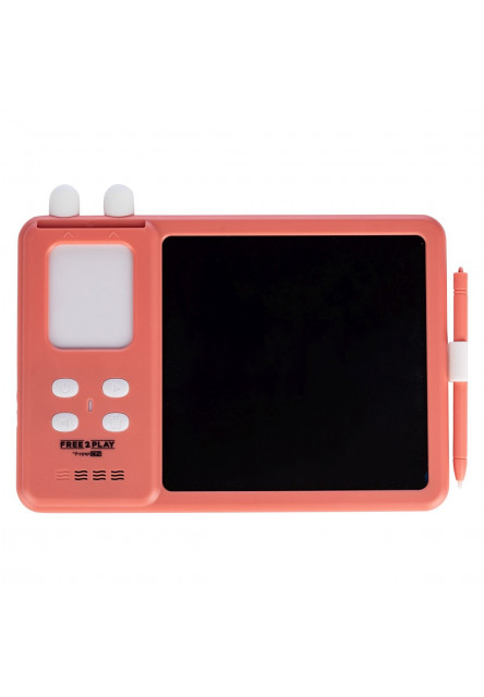 Free2Play Interaktivní LCD tabulka 2v1 pro výuku angličtiny Kiddigit Pink