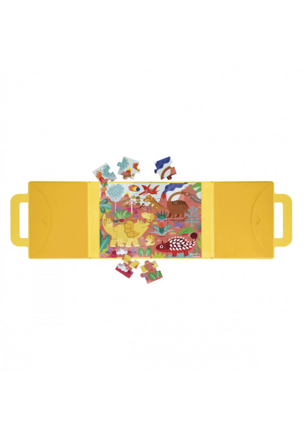 Magnetipuzzle Dinosaury 24 ks v tvare kufríka