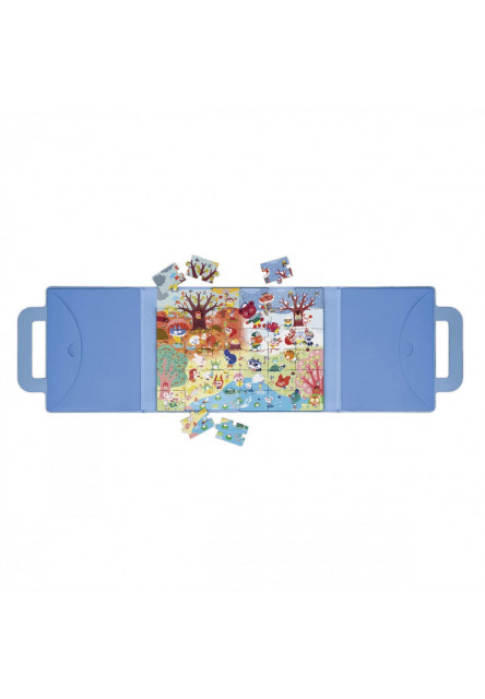 Magnetipuzzle Ročné obdobia 36 ks v tvare kufríka