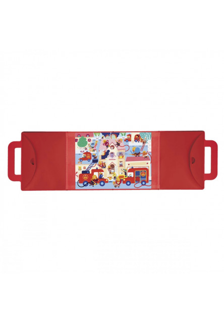 Magnetipuzzle Požiarnici 36 ks v tvare kufríka