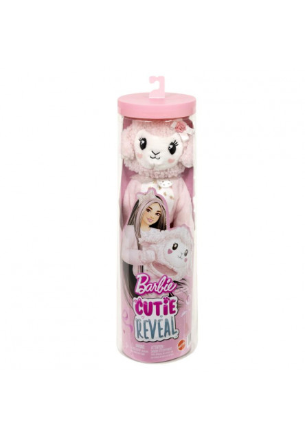 Barbie CUTIE REVEAL Barbie sladké mašle - ružové jahňa