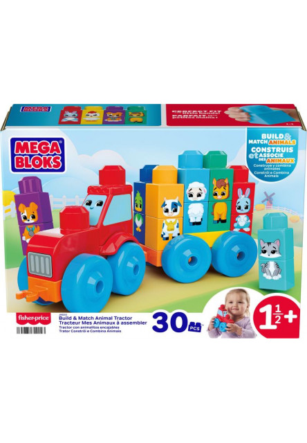 MEGA BLOKS TRAKTOR SO ZVIERATKAMI