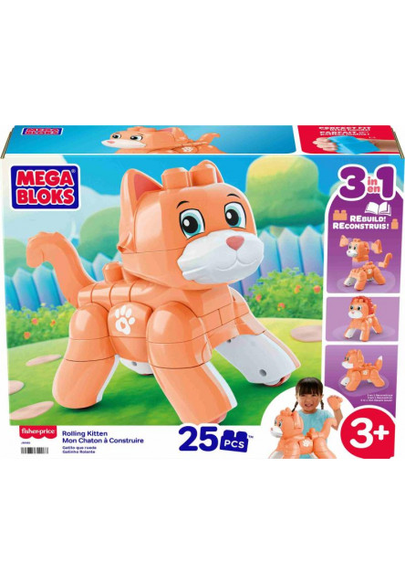 MEGA BLOKS STAVEBNICA MAČIATKO 3 V 1