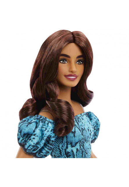 BRB FASHIONISTAS MODELKA V TOPE A SUKNI S PETROLEJOVOU POTLAČOU