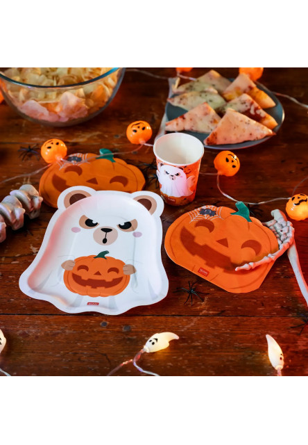 Papierové obrúsky Legami Boo Appétit! Set Of 16 Paper Napkins 33x33 cm - Pumpkin