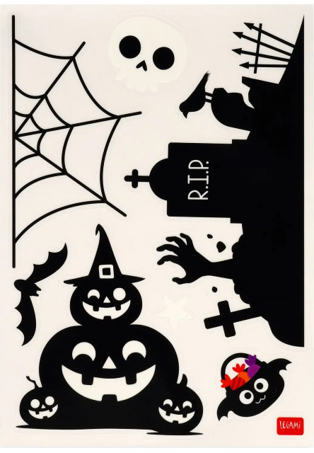 Statické nálepky na okno Legami Windo-Wow 40 Static Cling Stickers - Halloween