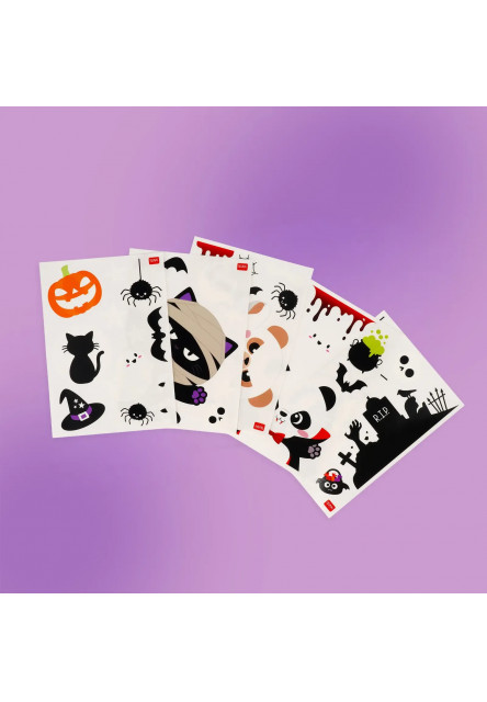Statické nálepky na okno Legami Windo-Wow 40 Static Cling Stickers - Halloween