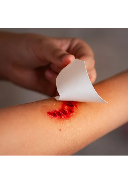 Dočasné tetovanie na tvár a telo Legami Creepy Tattoos Scar Face Tattoo - Scar