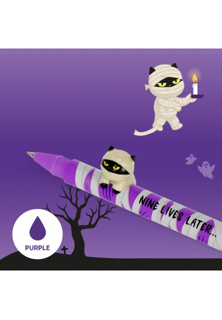 Set gélových pier Legami Lovely Friends 2 Gel Pens With Animal Decoration 0,5 mm - Spooky Party