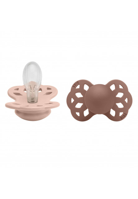BIBS Infinity symetrické cumlíky zo silikónu 2ks - veľkosť 2 (Ivory / Blush)