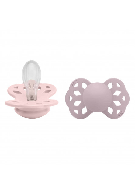 BIBS Infinity symetrické cumlíky zo silikónu 2ks - veľkosť 2 (Ivory / Blush)