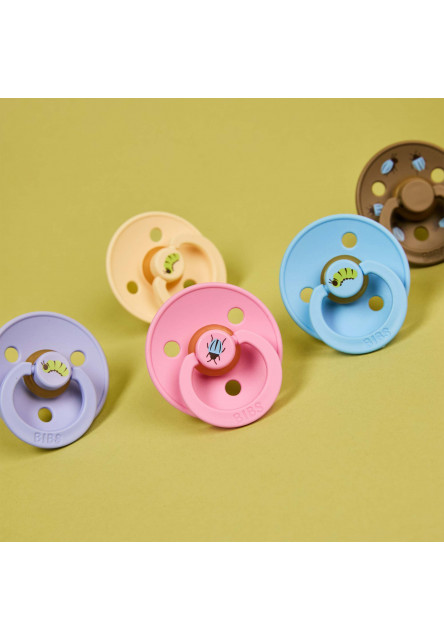 BIBS STUDIO Colour Caterpillar cumlíky z prírodného kaučuku 2ks - veľkosť 1 (Breeze / Sonic)
